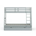 thumbnail image 4 of Plana Solid Wood Twin Over Full Bunk Bed and Trundle in Light Gray, 4 of 8