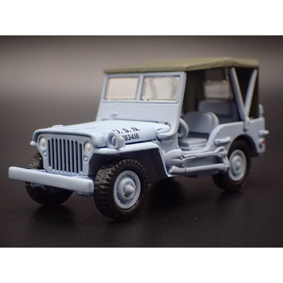 (Open Box) WWII WILLYS MB JEEP MILITARY NAVY PEARL HARBOR 1:64 SCALE DIORAMA DIECAST MODEL CAR