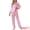 Pink Striped, variant on DARING DIVA Women's Satin Pajama Set Silky Long Sleeve Button Down Sleepwear S Pink