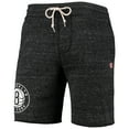 thumbnail image 2 of Men's Homage Charcoal Brooklyn Nets Primary Logo Tri-Blend Sweat Shorts, 2 of 3