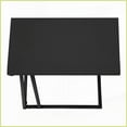 thumbnail image 4 of Space-Saving Contemporary Coffee Table - Black Laminate & Metal, Sofa-Side Snack & End Use, 4 of 12