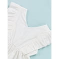 thumbnail image 5 of DOPI Toddler Baby Girls Ruffle Dress Cute Summer Sundress Beach Princess Dresses White 2-3 Years, 5 of 5