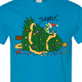 thumbnail image 4 of Inktastic Tiny Dinosaur Destroying Christmas Tree T-Shirt, 4 of 5
