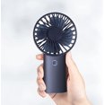 thumbnail image 2 of Mini ventilador de mano, ventilador de mano pequeño, ventilador de bolsillo portátil recargable por USB [4000 mAh, 5-20 horas de trabajo] Ventilador de escritorio con pilas -Azul, 2 of 4