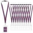 thumbnail image 1 of Lanyards WEZEBEL de 24 piezas color morado oscuro impermeables para credencial, 1 of 6