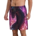 thumbnail image 2 of Goofa Neon Futuristic Dragon Printed Mens Swim Trunks Summer Quick Dry Short Beach Swimwear Bathing Suits-3X-Large, 2 of 6