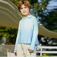 thumbnail image 6 of FLMEI Toddler Kids Boys Girls Sun Protection Jacket UV Protection Gradient Sun Shirt Quick Dry Sunsuits Summer Unisex Quick Dry Rashguard for Youth 3-14 Years, 6 of 9