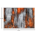 thumbnail image 5 of Masada Rugs Modern Contemporary Mat Area Rug, Orange Grey Black (2 Feet X 3 Feet) Mat, 5 of 7