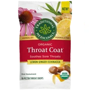 Traditional Medicinals Lemon Ginger Echinacea Lozenges 16 Count (Pack of 12)