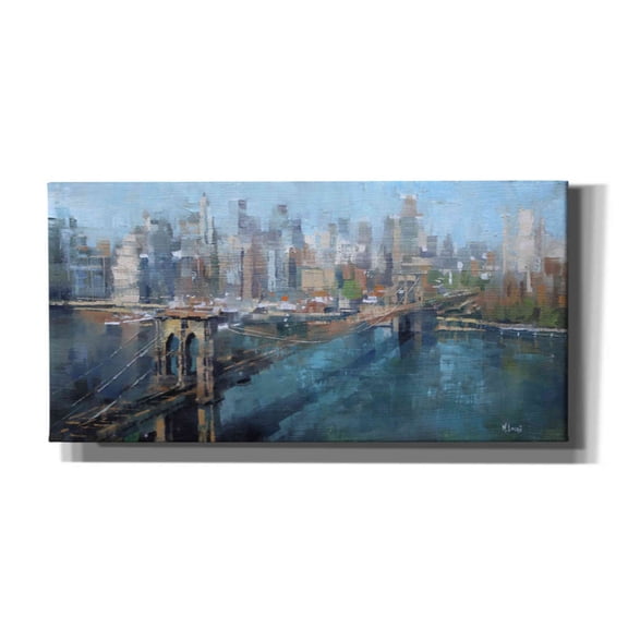 Epic Graffiti 'Brooklyn Bridge' by Mark Lague, Canvas Wall Art, 60"x30"