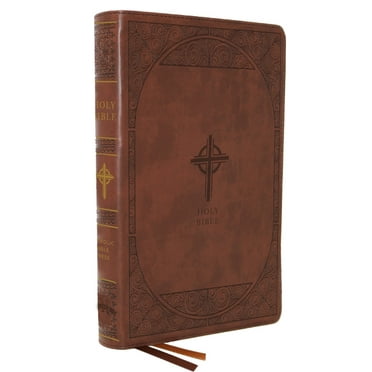 Nabre, New American Bible, Revised Edition, Catholic Bible, Large Print Edition, Leathersoft, Brown, Thumb Indexed, Comf, (Hardcover)