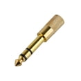 thumbnail image 2 of Small To Big Headphone Adapter Converter Plug 3.5mm To 6.35mm Audio Gold, 2 of 8