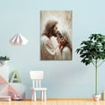 thumbnail image 4 of Jesus Christ Wall Art - Jesus Healing Woman - Jesus Kissing Woman's Forehead Bible Painting Poster Decorative Painting Canvas Wall Art Living Room Posters Bedroom Painting 12x18inch(30x45cm), 4 of 6