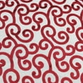 thumbnail image 4 of Fabric Mart Direct Ivory Burnout Velvet Fabric By The Yard, 46 inches or 117 cm width, 1 Yard Ivory Velvet Fabric, Cayenne Red Scrolls, Upholstery Drapery Curtain Wholesale Fabric, Window Treatment, 4 of 5