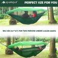 thumbnail image 6 of [3 IN 1] AYAMAYA Camping Hammock with Mosquito Net & Sun Shade Cloth for 2/Double Person, Portable Lightweight Nylon Swing Hammock with Tree Straps (Green), 6 of 8