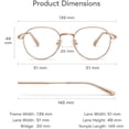 thumbnail image 4 of 3 Pack Blue Light Blocking Glasses Women Men Metal Round Frame Computer Laptop Gaming Office,3pcs,0x, 4 of 6