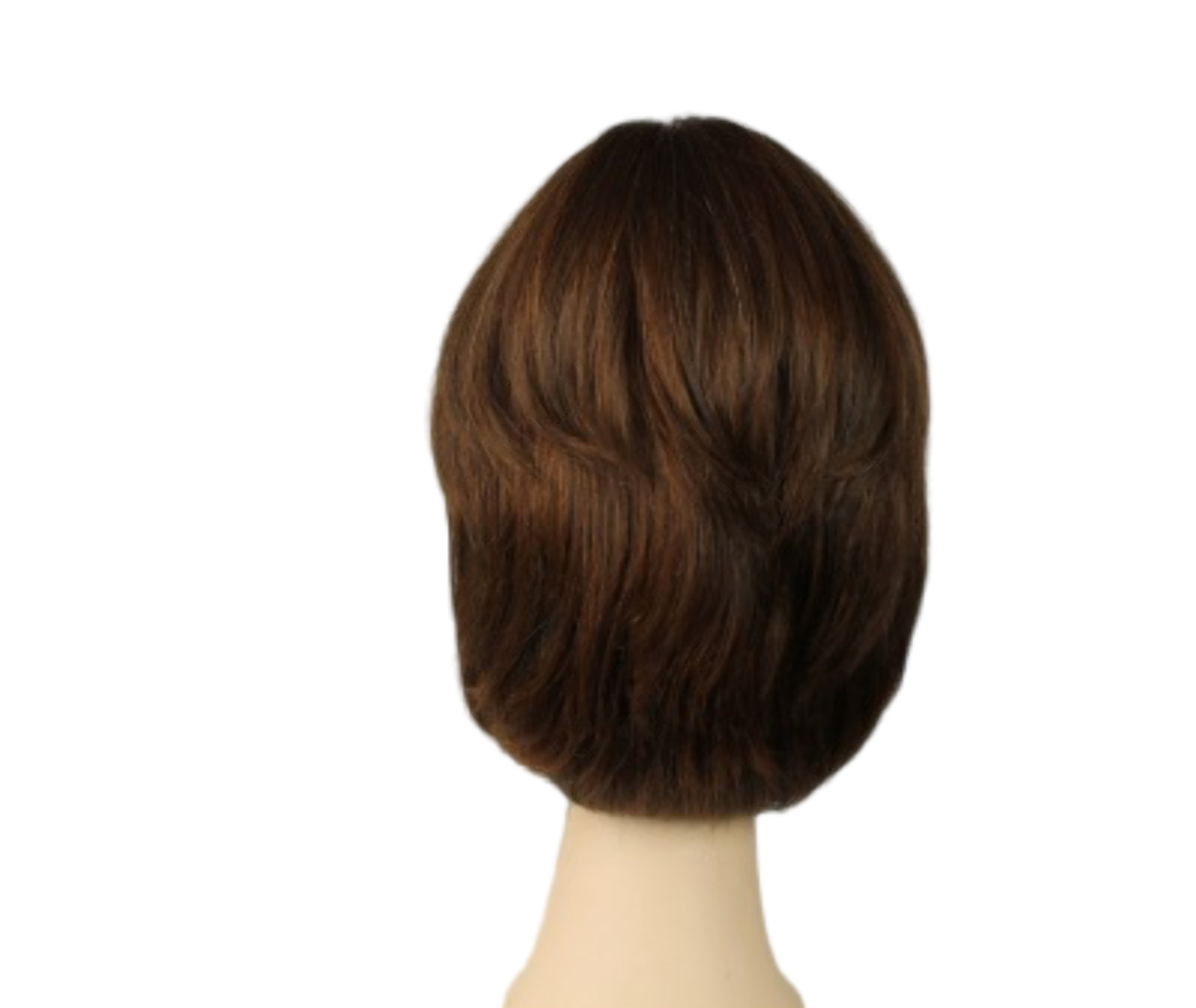 European Human Hair Freeda Wig Regina Brown With Reddish Highlights Multi-Directional Skin Top Size M