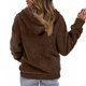 thumbnail image 4 of Sudadera de lactancia,Sudadera informal con capucha para mujer, blusa con cuello abotonado, top holgado de poliéster, abrigo cálido de manga larga para el hogar, sopatenor, 4 of 8