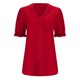 thumbnail image 3 of Blusa de manga corta con encaje para mujer, primavera/verano: detalle de bolsillo, elegante estilo resort, poliéster para vacaciones y salidas informales., 3 of 4
