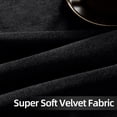 thumbnail image 3 of Black 100% Blackout Curtains 96 Inch 2 Panels, Luxury Thermal Insulated Black Velvet Curtains for Bedroom Living Room, Soundproof Blackout Window Drapes, Rod Pocket & Back Tab (52W x 96L), 3 of 6