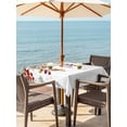 thumbnail image 3 of Outdoor Tablecloths with Umbrella Hole & Zipper, Eucalyptus Leaves 60x60 Inch Square Tablecloths, Summer Botanical Weeping Watercolor Waterproof Table Cloth, Patio/Pool/Picnic Table Covers, 3 of 8