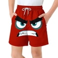 thumbnail image 1 of FcBaudy Children's Pocket Shorts Drawstring Elastic Printed Casual Swim Trunks five point pants, 1 of 8