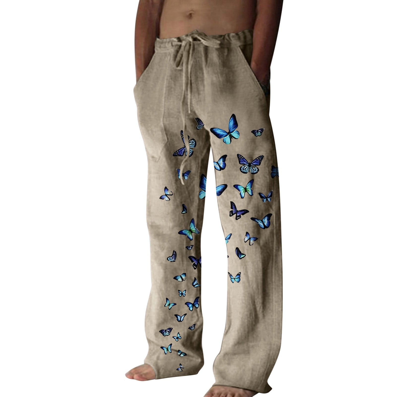 JHLZHS Mens Black Dress Pants Relaxed Fit Big and Tall Mens