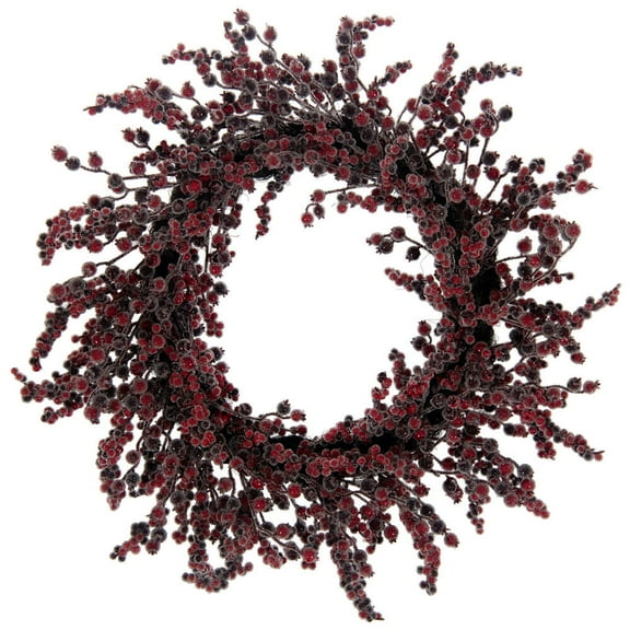 28" Icy Red & Burgundy Berry Wreath
