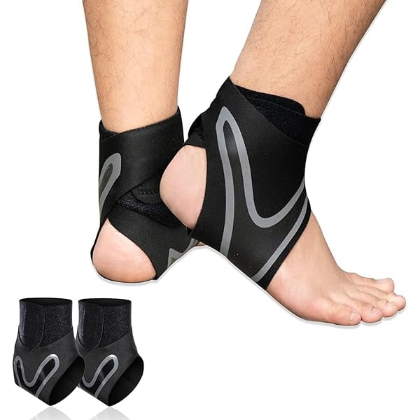 wonima44 Unisex Ankle Brace Support Compression Sleeve with Adjustable Straps Protection Foot Elastic Bandage Plantar Fasciitis Pain Relief Foot Wrap for Fitness Gym Running Sports (S)