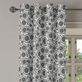 thumbnail image 2 of Ambesonne Paisley Grommet Curtain, Floral Retro Circles, 50" x 96", Black and White, 2 of 6