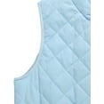 thumbnail image 4 of INSPIRE CHIC Gilets d'Extérieur pour Femmes Col Montant Gilet Rembourré Gilet à Fermeture Éclair TG Bleu Pâle, 4 of 6