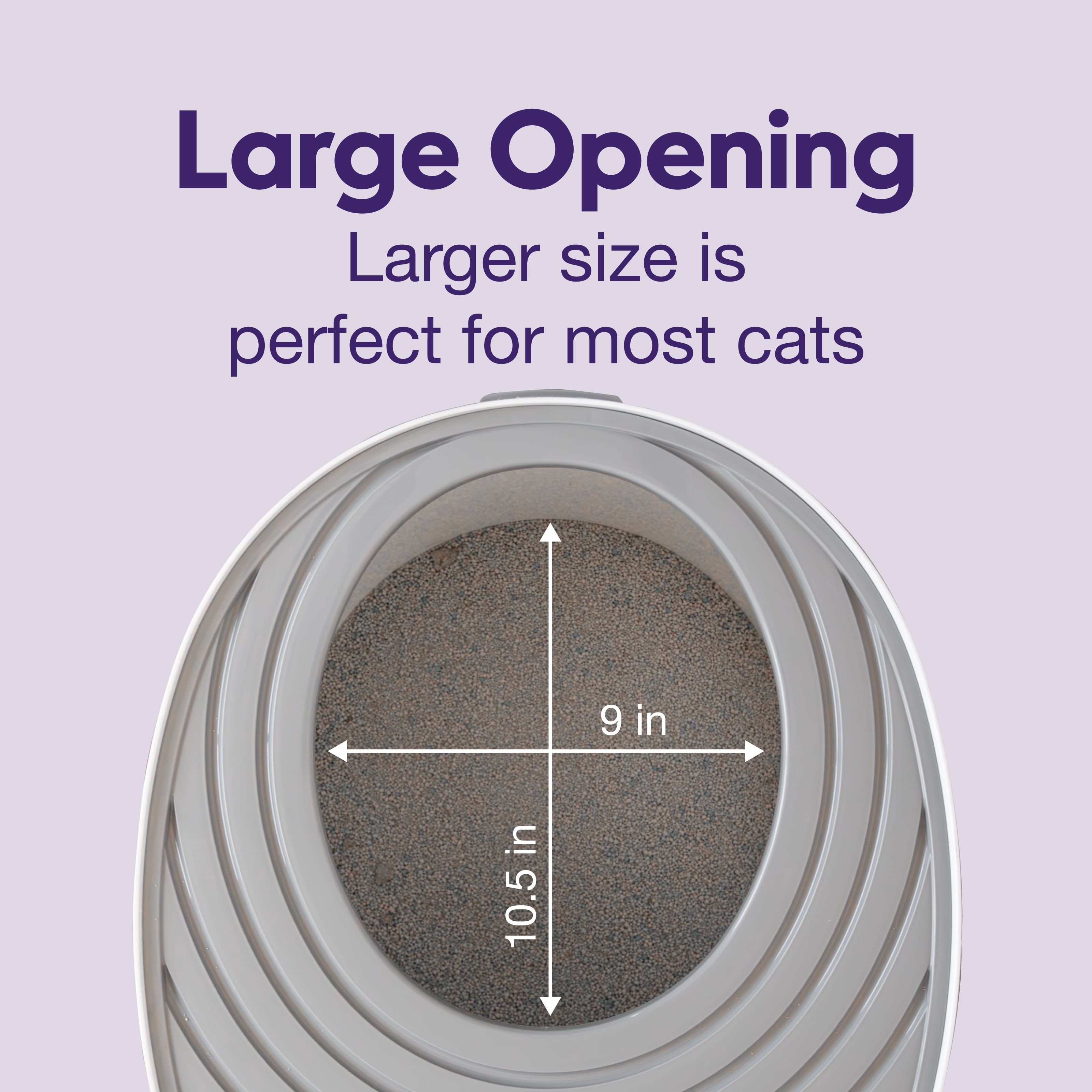 Litter Genie Round Top Entry Cat Litter Box Litter Particle Catching Cover and with Scoop