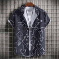 thumbnail image 4 of IWRICH Men's Hawaiian Shirts Short Sleeve Summer Floral Button down Shirt Relaxed Fit Retro Casual Beach Tops 11-Navy L, 4 of 9