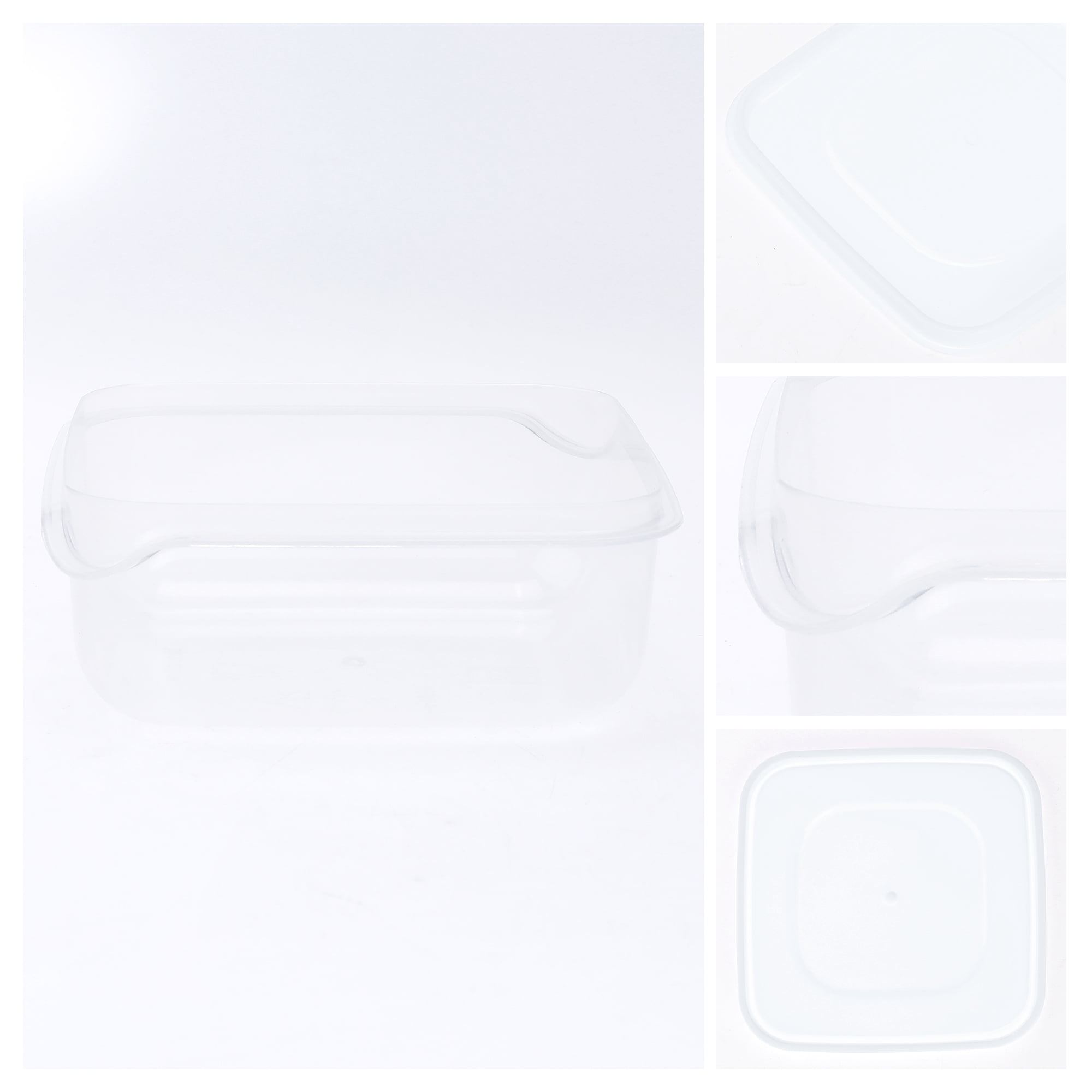 Unique Bargains 10 Packs Meal Prep Food Containers 5.3*5.3*2.1 in White