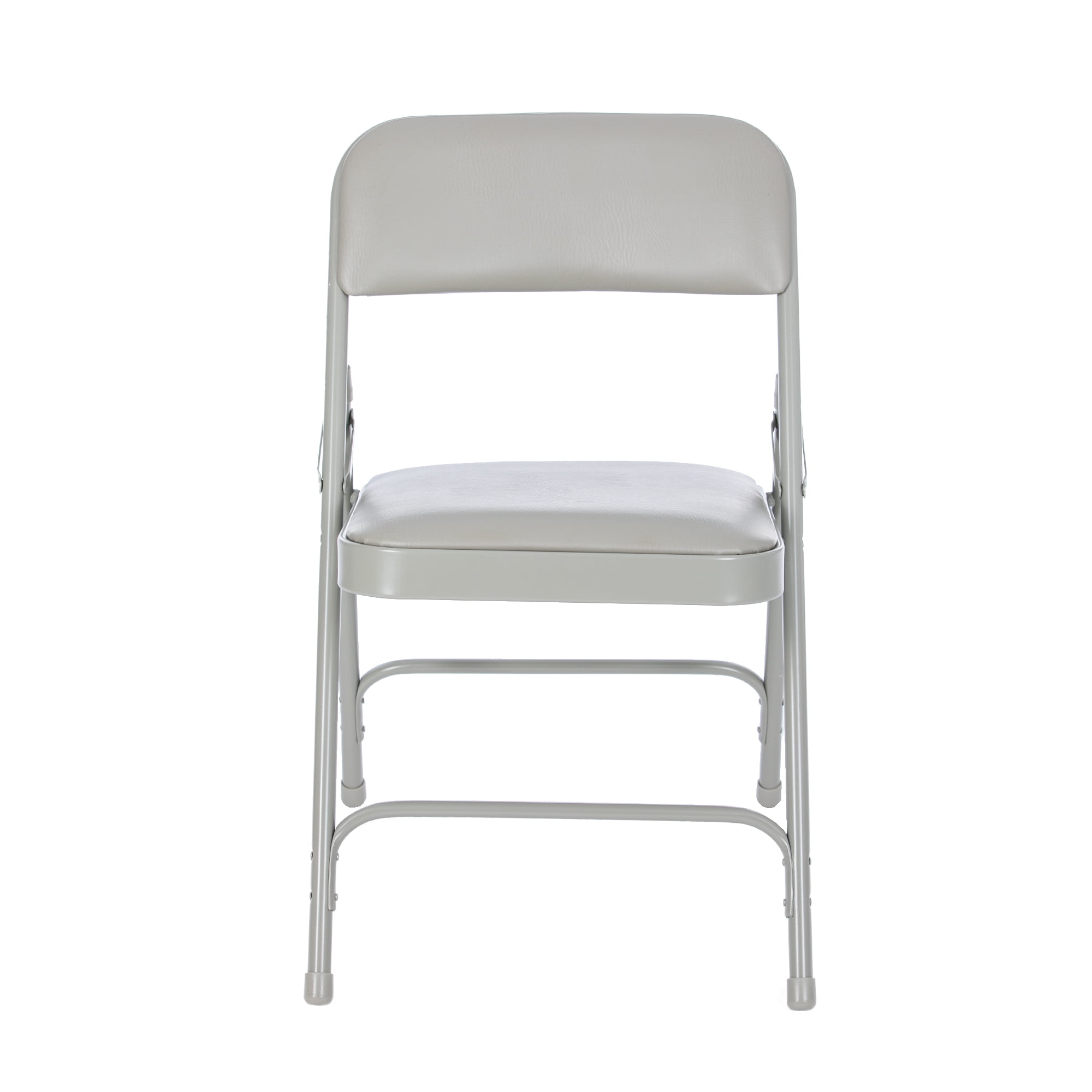 Hampden Furnishings Bernadine Collection Vinyl Folding Chair, Grey, Pack of 4