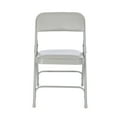 thumbnail image 3 of Hampden Furnishings Bernadine Collection Vinyl Folding Chair, Grey, Pack of 4, 3 of 4