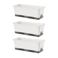 thumbnail image 3 of jinwen Window Box Planter Creative Unique Windowsill Planter for Shelf Office Porch White 3pcs, 3 of 9