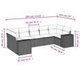 thumbnail image 5 of vidaXL Garden Sofa Set Grey, Dark Grey PE Rattan 7 Piece Set Modular, 5 of 10