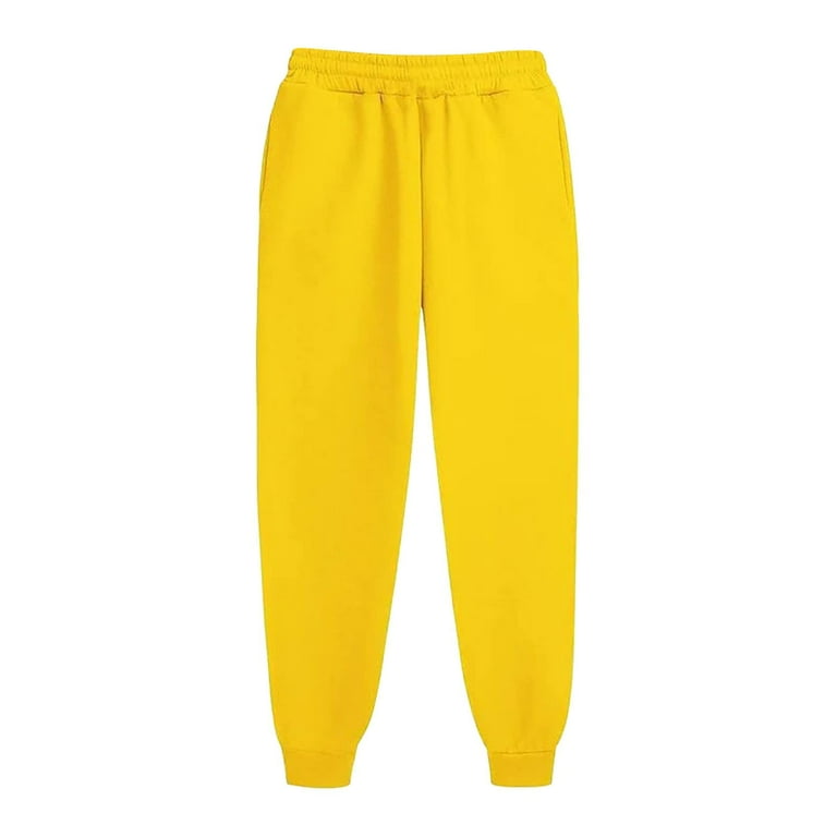 ★LUVISTRUE★BASIC COLOR SCHEME PANTS(YELLOW) ★正規品 Women Solid Color Pants Adjustable Drawstring Joggers