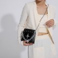 thumbnail image 4 of Bolso de hombro retro para mujer, bandolera vintage punk, bandolera cuadrada (negro) Sywqhk Para Estrenar, 4 of 7