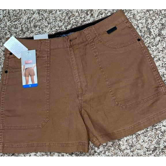 Wrangler Riggs Workwear Shorts Womens Size 10 Brown Work Outdoors Hiking