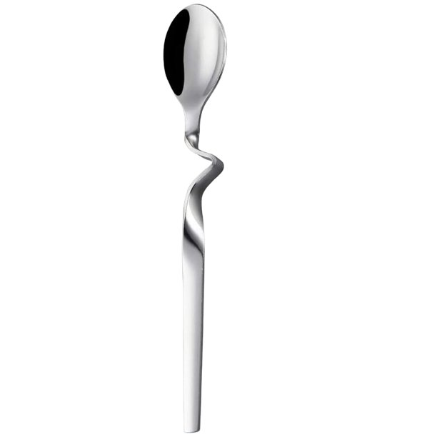 Cuchara para café expreso, cuchara para miel y mermelada Seeshine de acero inoxidable, cuchara para remover café con mango curvo, juego de 1