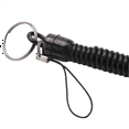 thumbnail image 6 of 10X Lobster Clasp Black Spring Stretchy Coil Cord Strap Keychain Key Chain Rope,10 x Spring Coil Keychain,Black & Silver Tone, 6 of 7