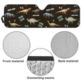 thumbnail image 7 of FUIALDOLG Dinosaur Front Windshield Sunshade Accordion Folding Style Auto Shade for Car Off-road Vehicle Blocks UV Rays Sun Visor Protector Keeps Your Vehicle Cool - 52.95x16.14 inches, 7 of 7