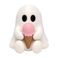 thumbnail image 2 of Halloween Ghost Figurine Resin Statue With Pink Ice Cream, Cute White Ghost Tabletop Decoration For Home Shelf Party Display, 2 of 3