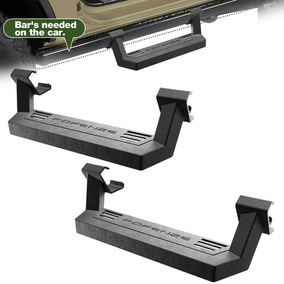 POFENZE Bronco Running Boards Side Steps for Ford Bronco 2021 2022 2023 Black Nerf Bars
