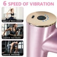 thumbnail image 6 of Syenll Massage Gun, Massage Gun Deep Tissue, Percussion Massage Gun with 4 Heads and 6 Speeds, Handheld Massager for Athletes Pain Relief, Pink, 6 of 8