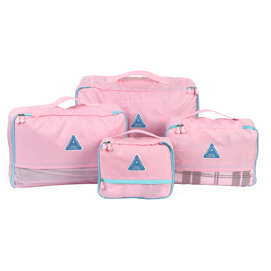 4pcs Travel Packing Cubes Clothes Storage Bags Suitcase Luggage Organizer Pouch Pink | Walmart ...