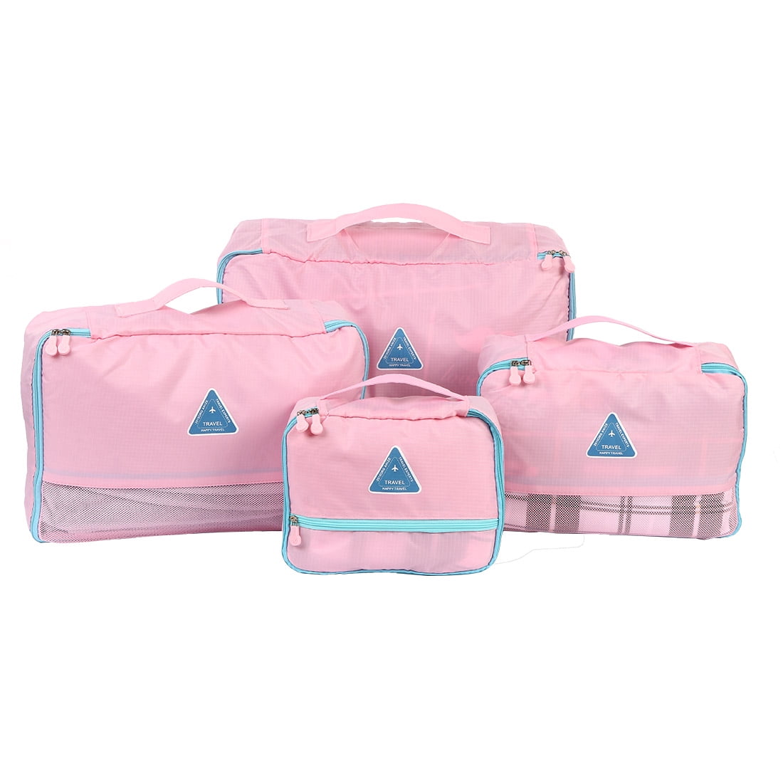 4pcs Travel Packing Cubes Clothes Storage Bags Suitcase Luggage Organizer Pouch Pink | Walmart ...