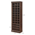 thumbnail image 3 of GarveeHome Shoe Cabinet, Entryway Shoe Storage Cabinet with 27 Cubbies and Tall Boot Racks, Freestanding Tall Shoe Rack Organizer Cabinet for Entryway, Hallway, Closet, Brown, 3 of 7